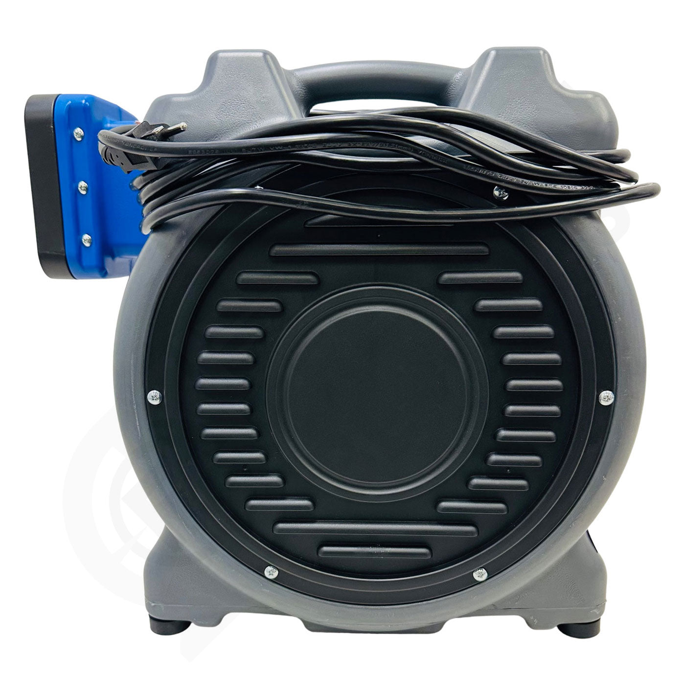 Portable PB-100  1.0 HP Blower with a coiled black cable on a white background